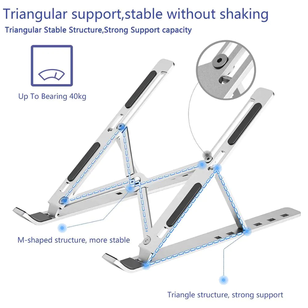 Foldable Laptop Stand Adjustable Notebook Stand Portable Laptop