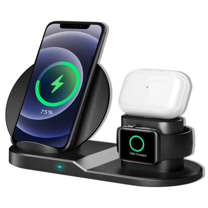 5 Core Wireless Charging Station 3 in 1 Wireless Charger Stand QI Fast Wireless Charging W Dual Coil for Samsung Iphone for Apple Watch Airpod -WCR 3